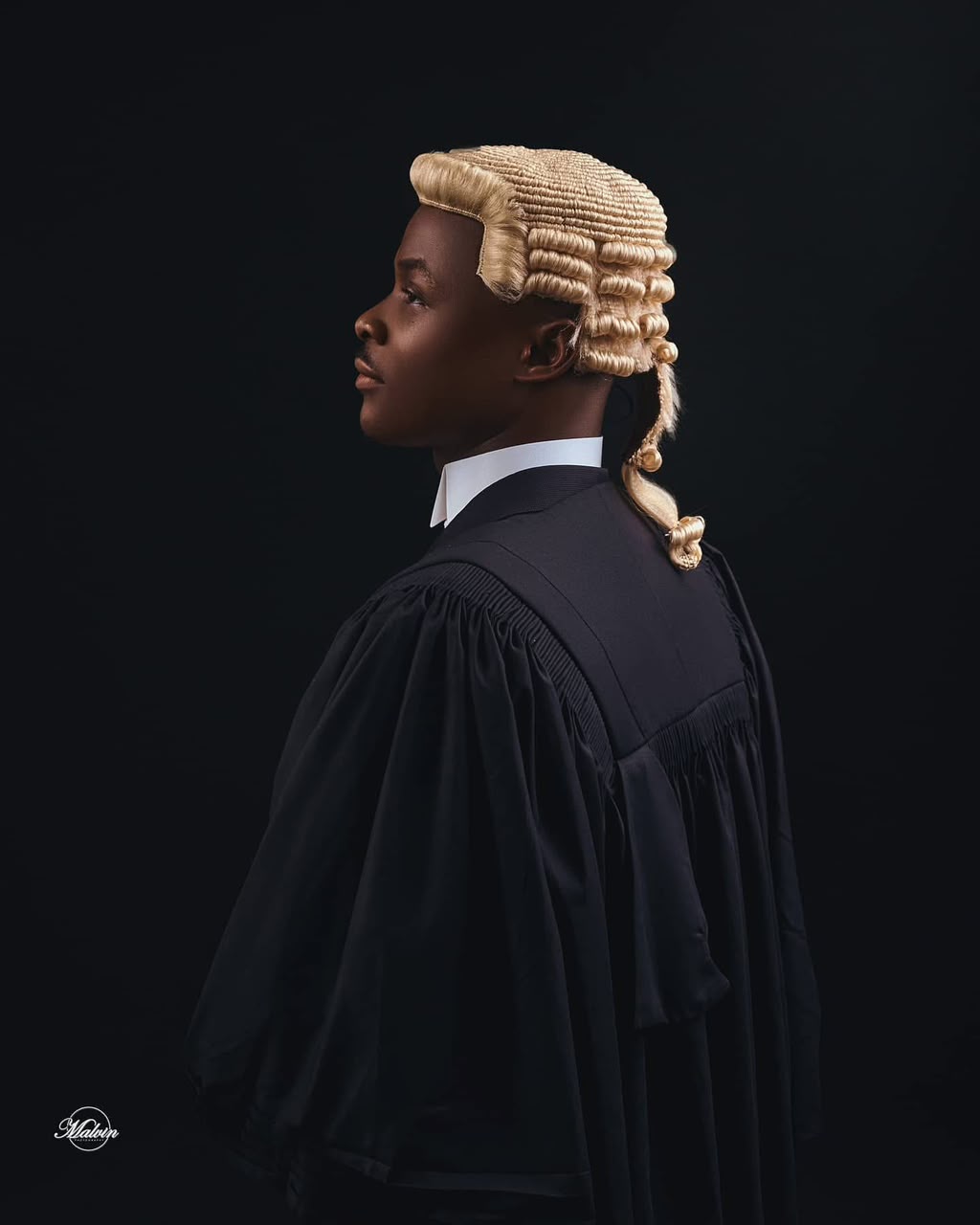 Portrait of Don Bassey Eyoette, Esq., Managing Partner, in barrister's wig and gown